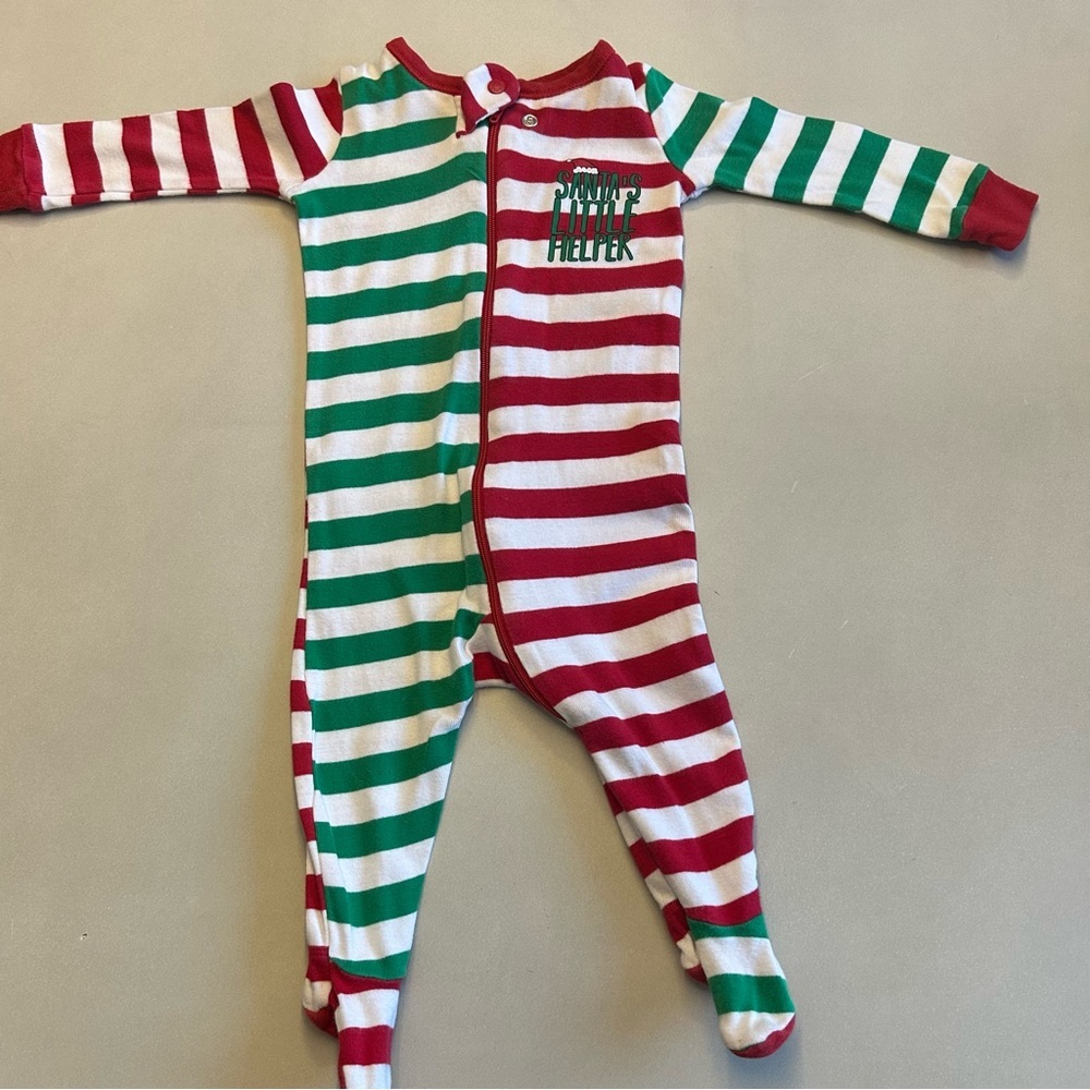 The Children's Place Babies “Santa’s Little Helper” Sleeper.  3-6 Months